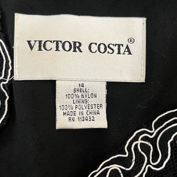 VICTOR COSTA GUIPURE SCALLOPED TRIM JACKET 14 XXL - Picture 9 of 9